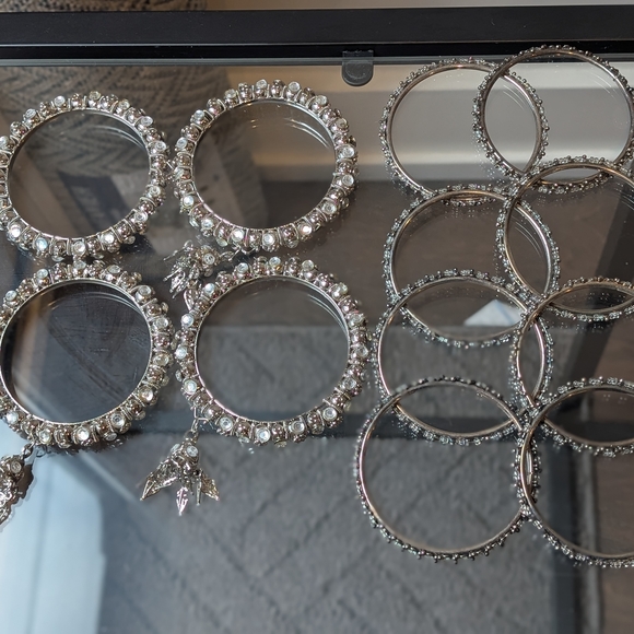 Silver Bangle Set - Picture 2 of 7